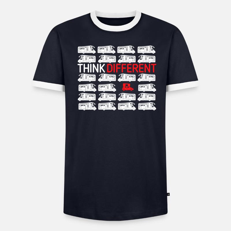 Think Different « Dachzelt Edition » Camper Camping T-shirt contrasté Homme