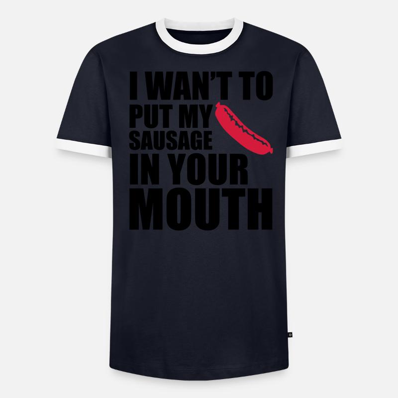 Sausage Männer Kontrast-T-Shirt