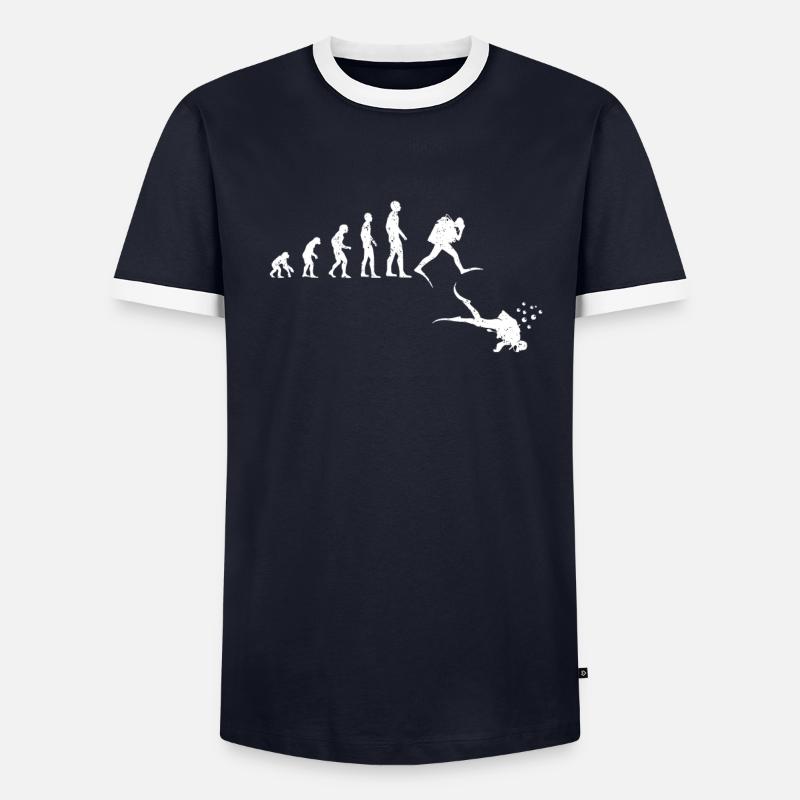 Evolution Diver - Plongeur Plongée Scuba Diving T-shirt contrasté Homme