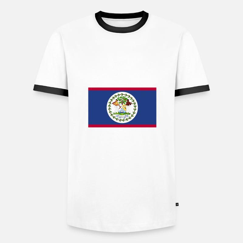 Drapeau du Belize T-shirt contrasté Homme