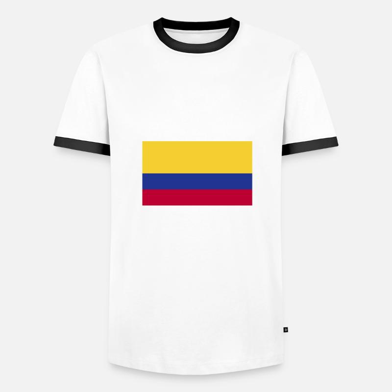 Drapeau de la Colombie T-shirt contrasté Homme