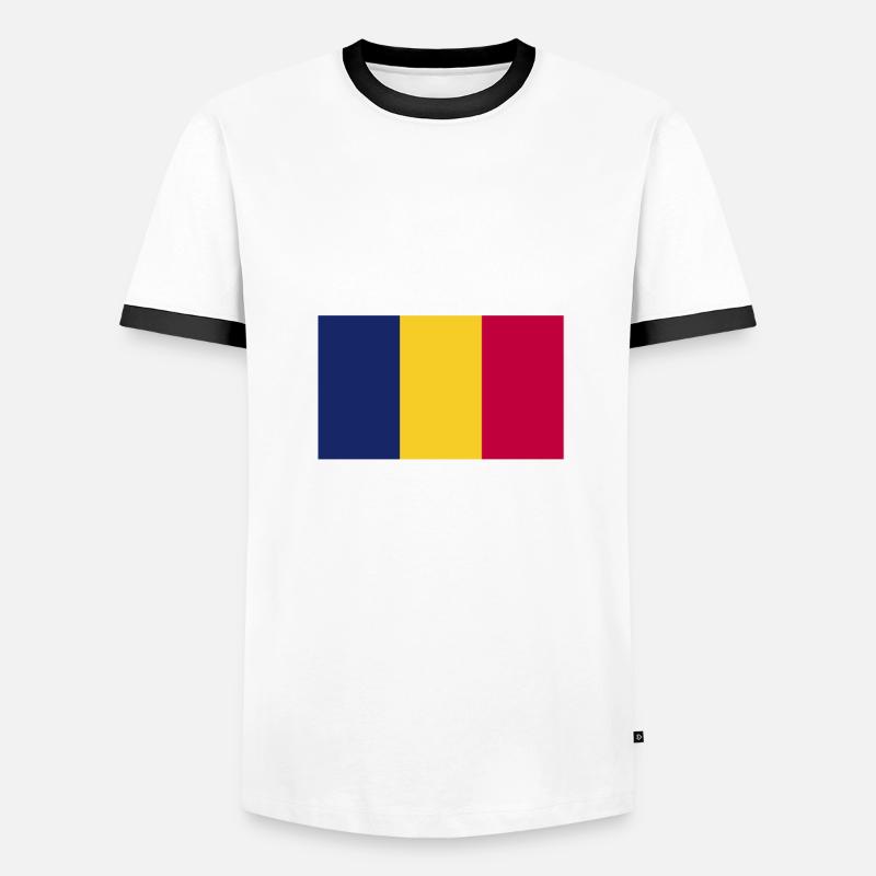 Drapeau du Tchad T-shirt contrasté Homme
