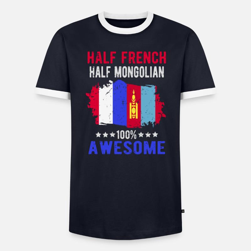 Moitié Français moitié mongol T-shirt contrasté Homme