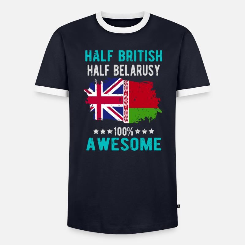 Half British Half Belarusian - Men's Ringer Shirt - undefined