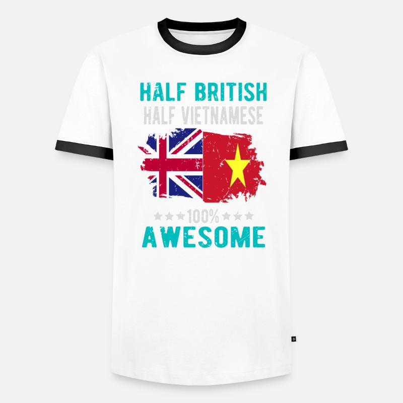 Half British Half Vietnamese Men's Ringer Shirt