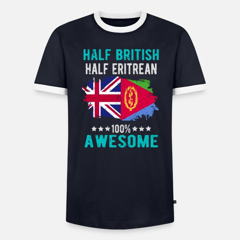 Moitié britannique moitié érythréen T-shirt contrasté Homme