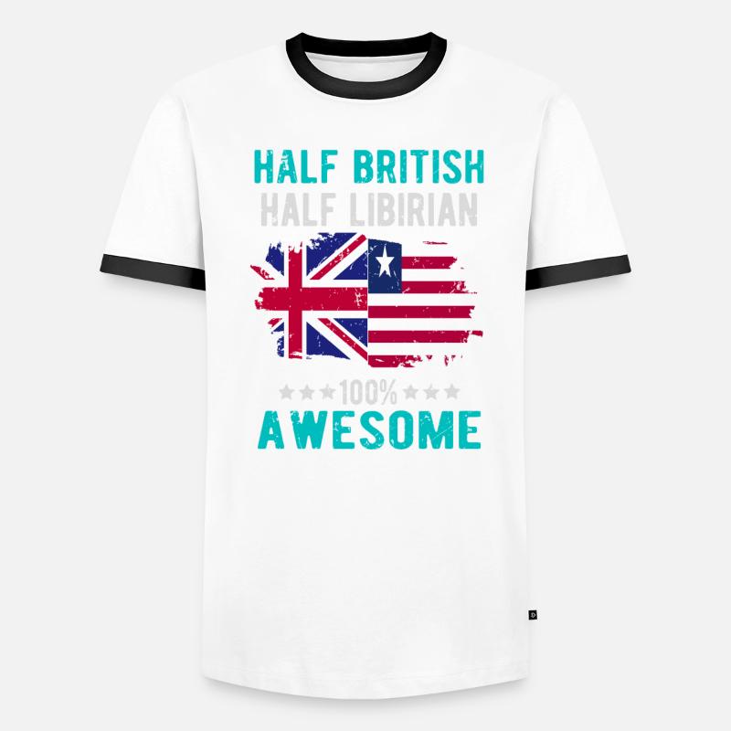 Halb Brite Halb Libyer Männer Kontrast-T-Shirt