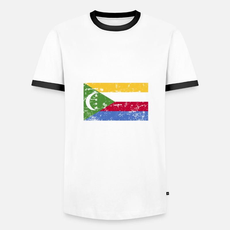 Le drapeau des Comores T-shirt contrasté Homme