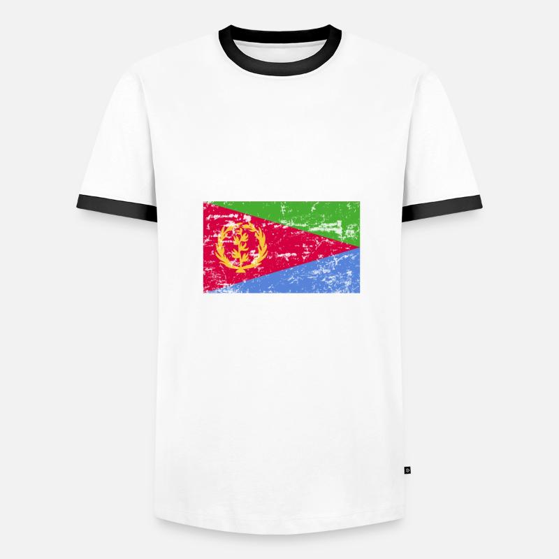 Drapeau de l’Érythrée T-shirt contrasté Homme