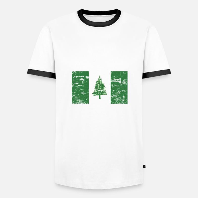 Drapeau de l’île Norfolk T-shirt contrasté Homme