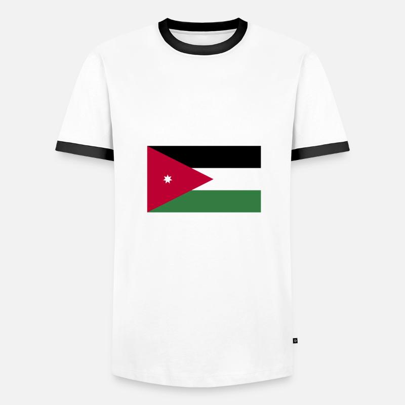 Drapeau de Jordanie T-shirt contrasté Homme