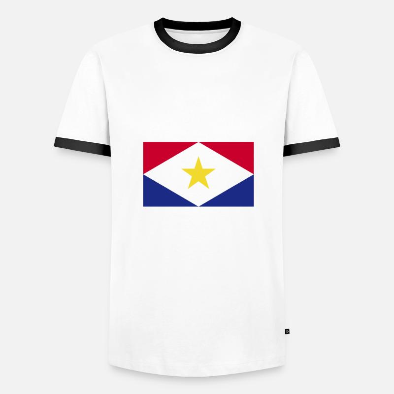 Dicton du drapeau saba T-shirt contrasté Homme