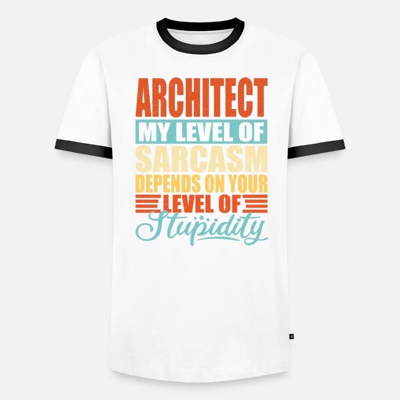Sarcasme d’architecte Drôle d’architecte T-shirt contrasté Homme