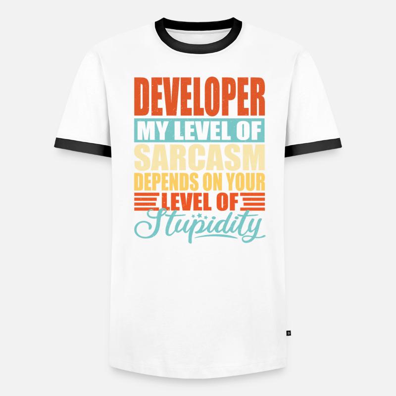 Developer Software Developer Computer Scientist Coder Men's Ringer Shirt