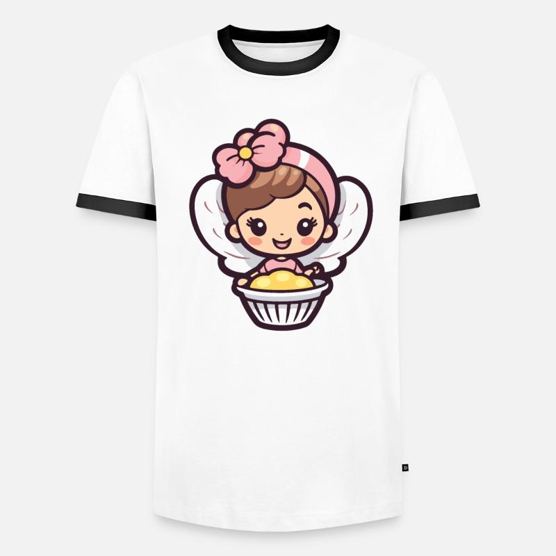 Fee Backen Kuchen Comic Männer Kontrast-T-Shirt