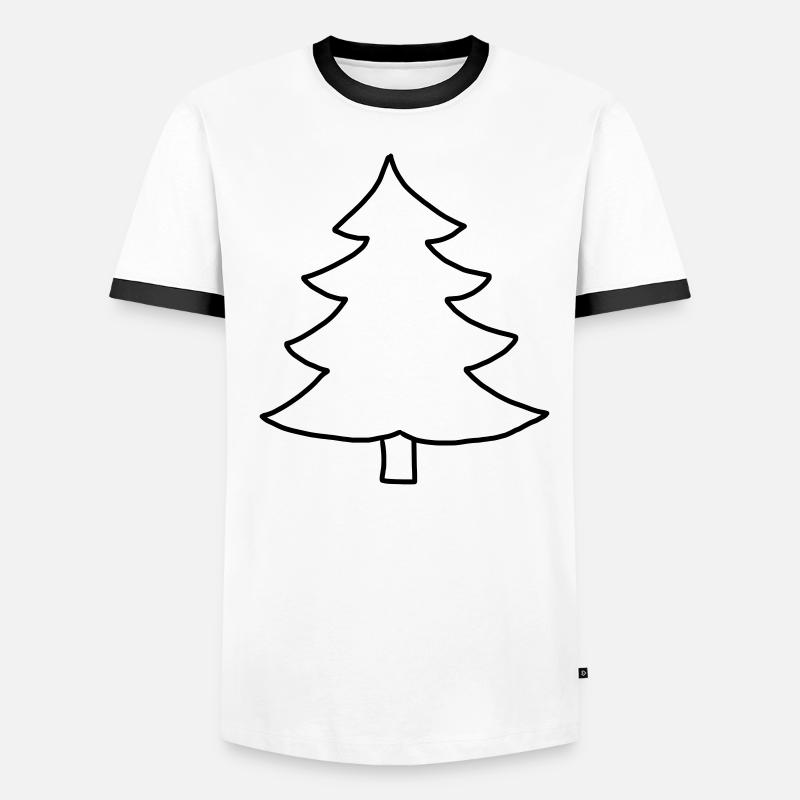 Fir tree drawing Men's Ringer Shirt