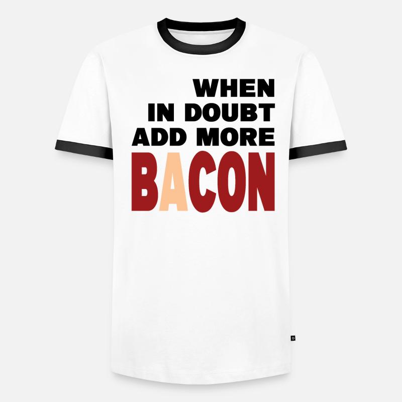 When in doubt add more BACON (noir) T-shirt contrasté Homme