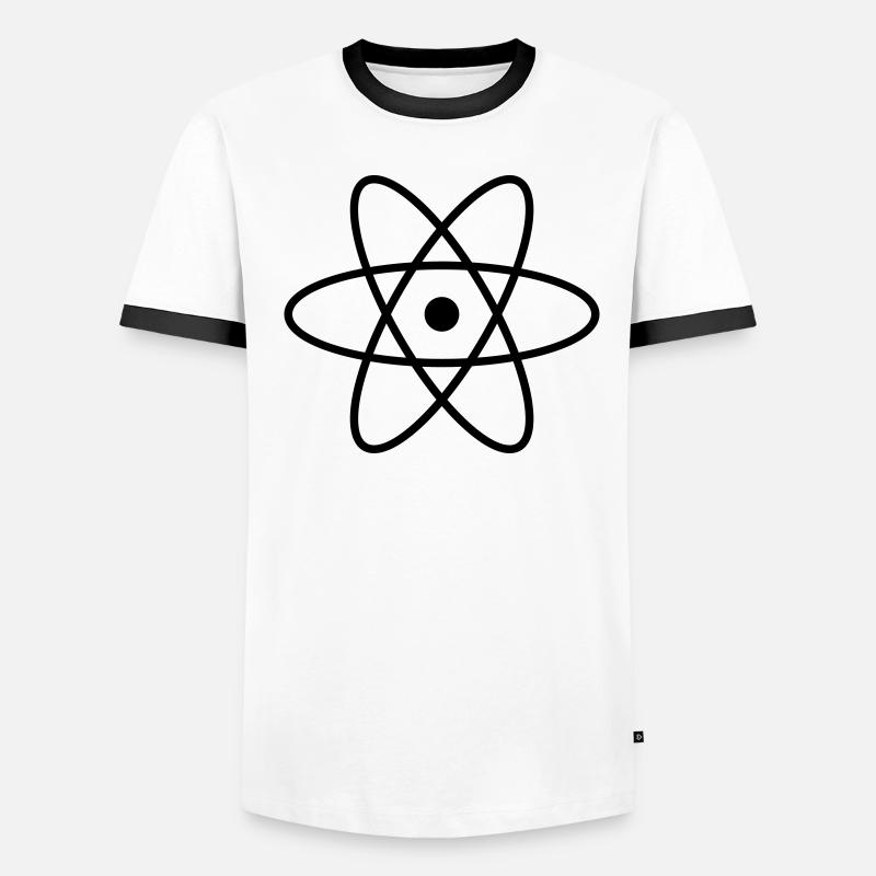 Atom Symbol Idee Geschenk Zeichen Physik Men's Ringer Shirt