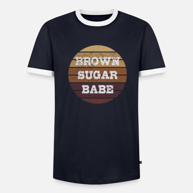 Sucre brun Babe T-shirt contrasté Homme