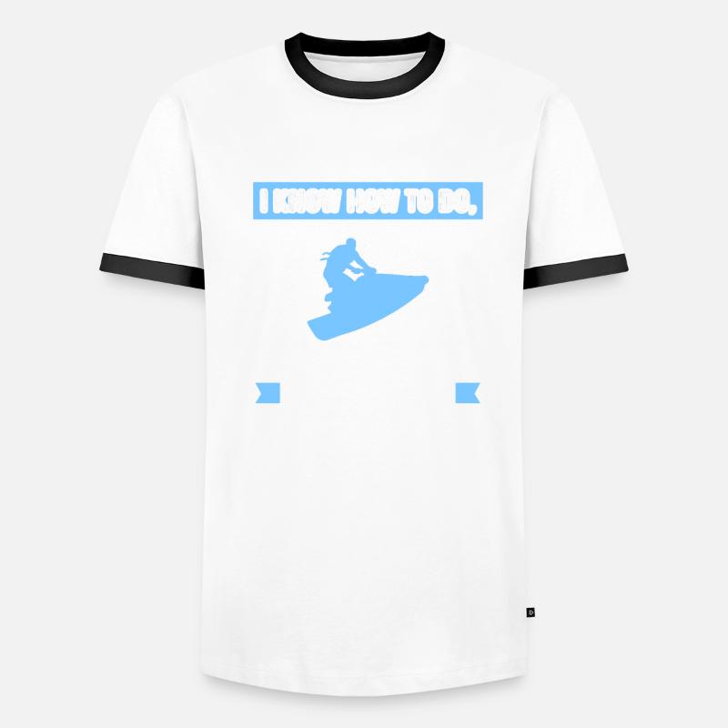 Jetski Jetboot Extremsport Know How To Make Splash Männer Kontrast-T-Shirt