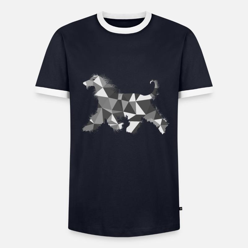 Polygon Afghanischer Windhund - Männer Kontrast-T-Shirt - undefined
