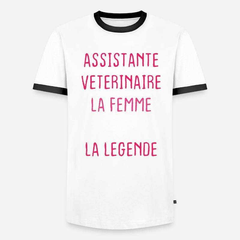 Assistante Veterinaire T-shirt contrasté Homme