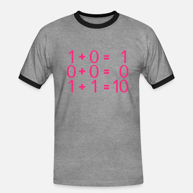 Computer science rules programmers - Men's Ringer Shirt - heather grey/black