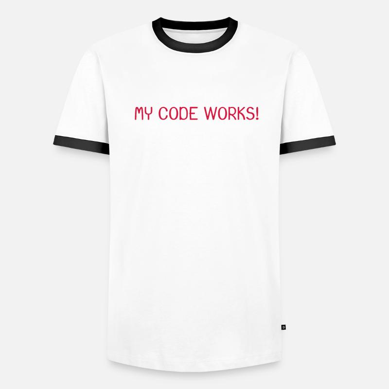My code works Programmeur Informaticien T-shirt contrasté Homme