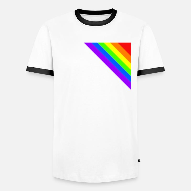 Rainbow Gift Idea Corner colorful Men's Ringer Shirt