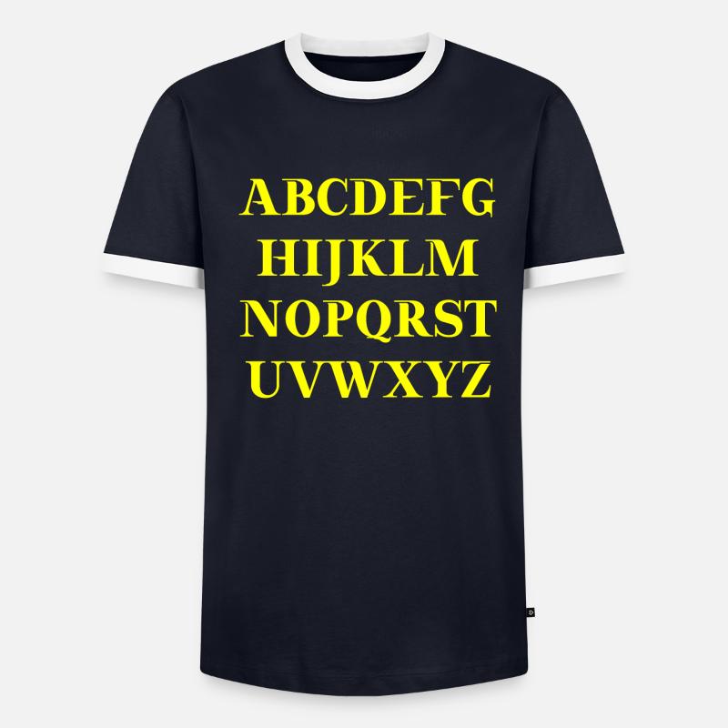 ABC Alphabet Gift Idea Men's Ringer Shirt