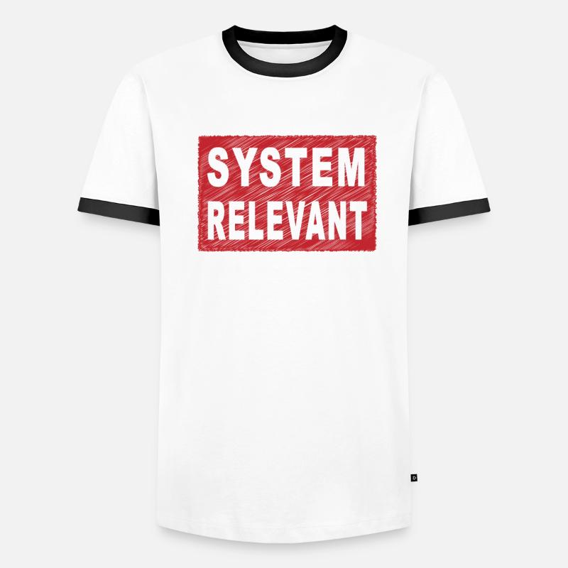 Systemrelevant Pandemie Danke Das Ihr Da Seit Männer Kontrast-T-Shirt
