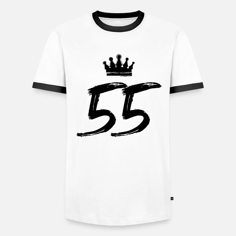 55 Couronne numérique T-shirt contrasté Homme