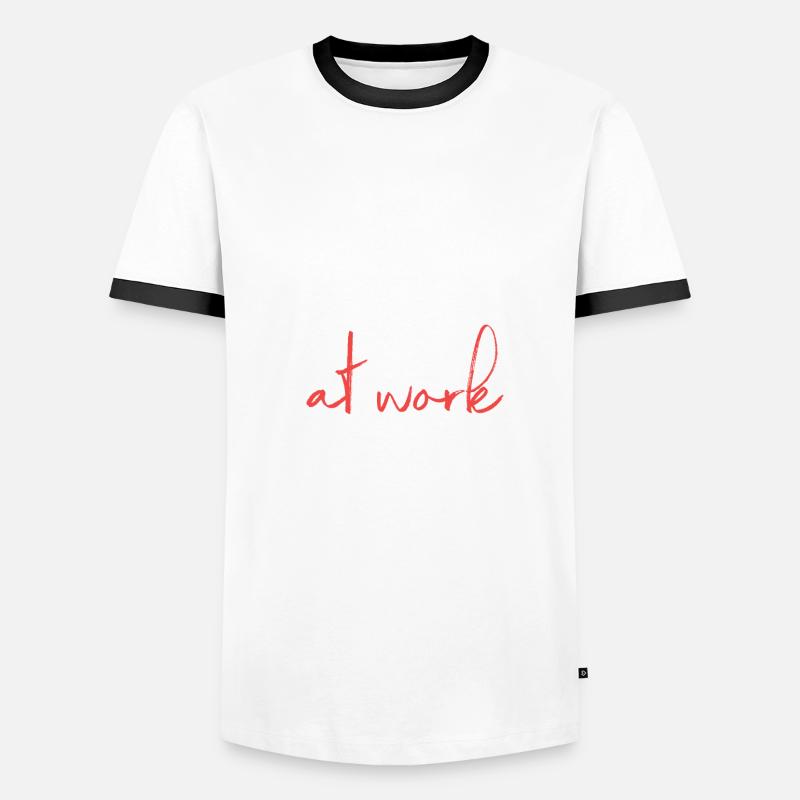 Firefighter at work Men's Ringer Shirt