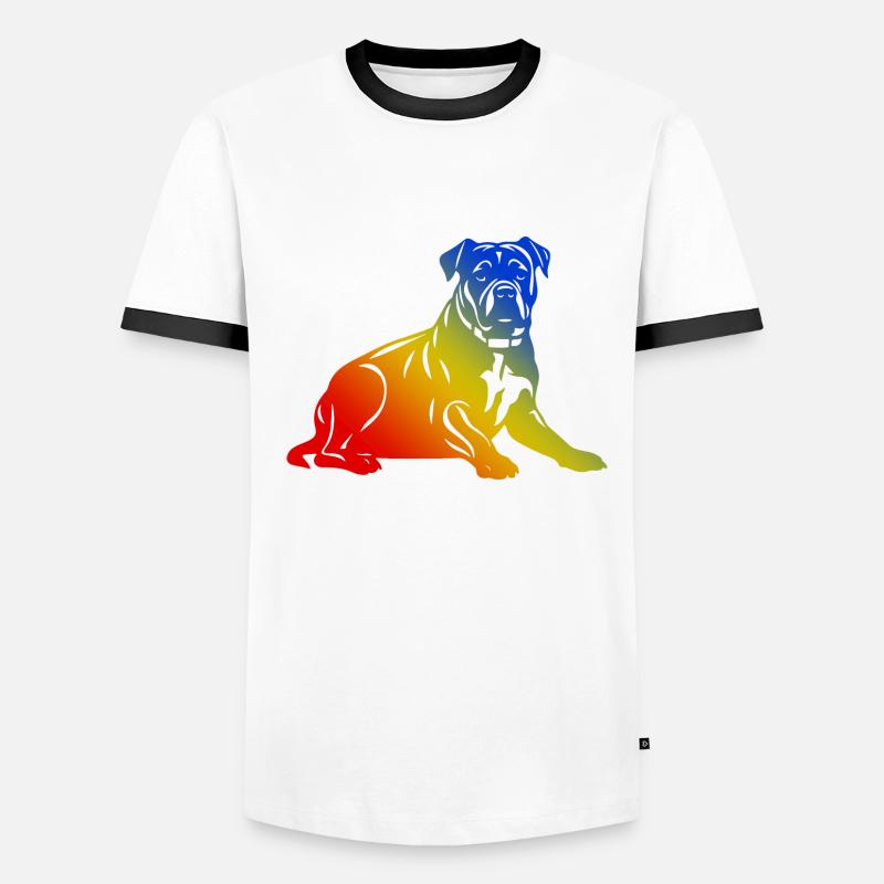 Pit Terrier Dog Men's Ringer Shirt