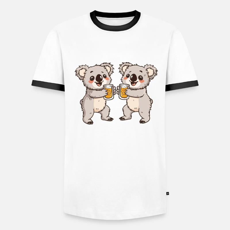 Koala Comic Bière Drôle Alcool T-shirt contrasté Homme