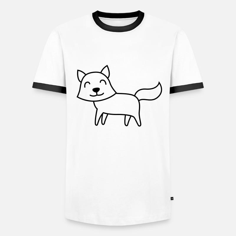 Fuchs Comic Tier Männer Kontrast-T-Shirt