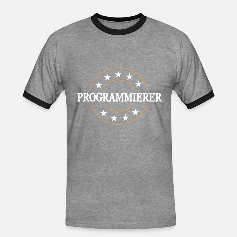 Programmierer Beruf - Männer Kontrast-T-Shirt - Grau meliert/Schwarz