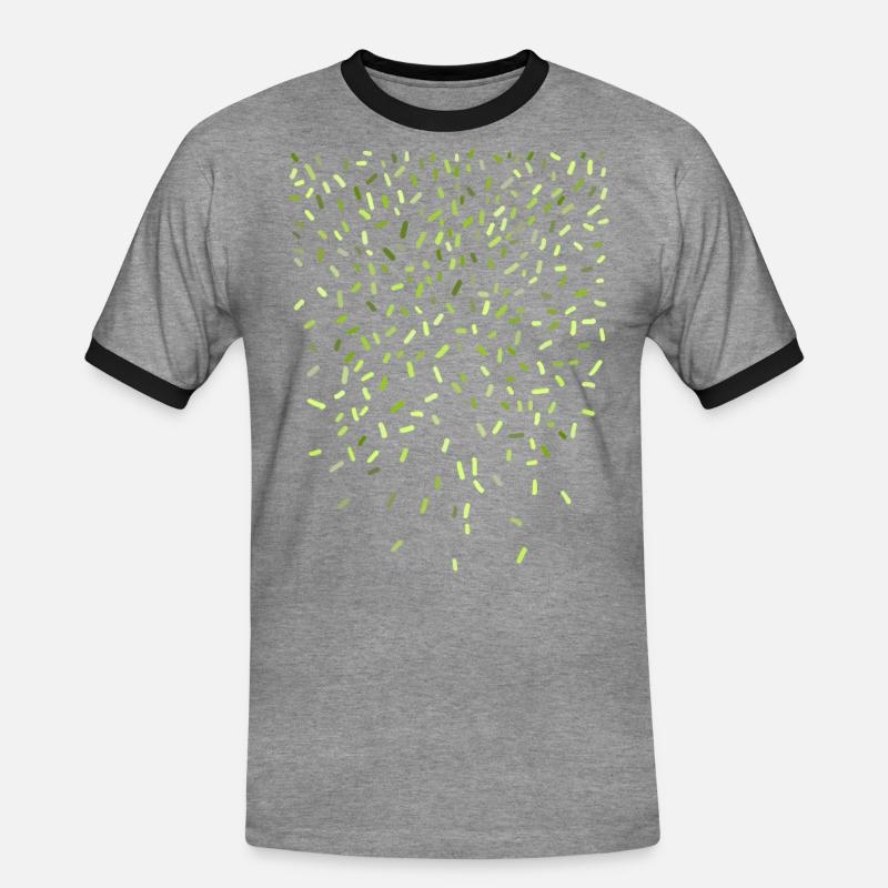Pattern - Conception d’arrière-plan - T-shirt contrasté Homme - gris chiné/noir