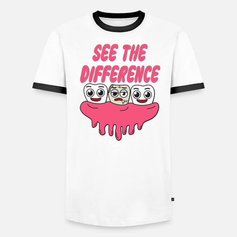Designs de Tshirt impressionnants et tendance Voir la différence T-shirt contrasté Homme