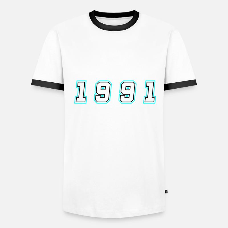 Numéro de l’année 1991 T-shirt contrasté Homme