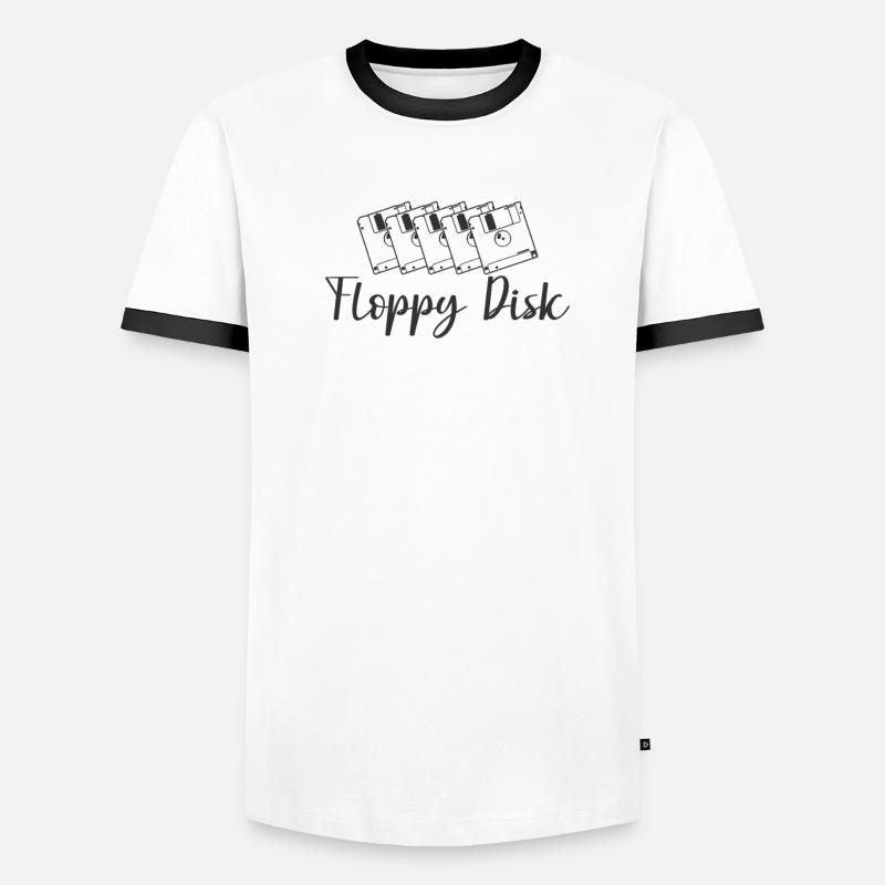 Floppy disk retro storage module data carrier Men's Ringer Shirt