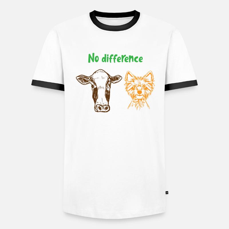 Pas de différence Don des droits des animaux T-shirt contrasté Homme