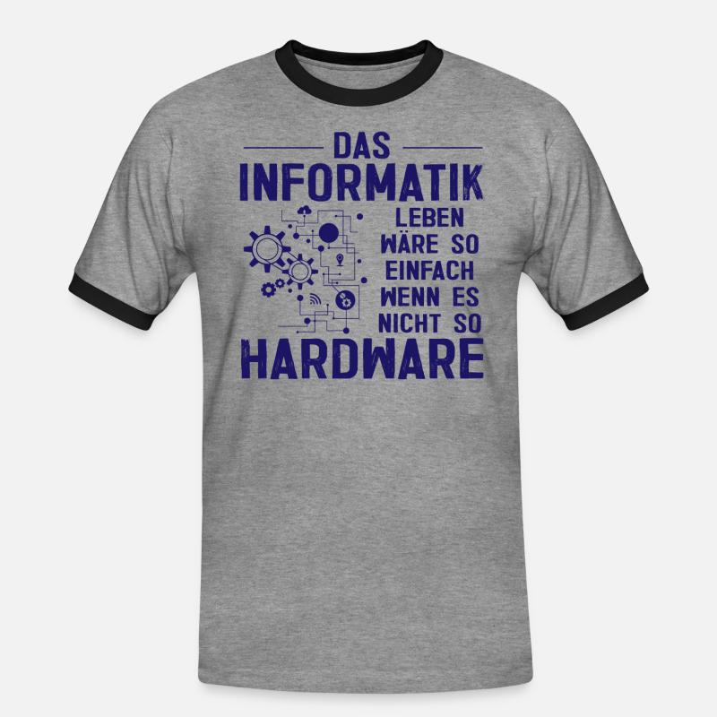 Informatik Hardware Programmierer Geschenk - Männer Kontrast-T-Shirt - Grau meliert/Schwarz
