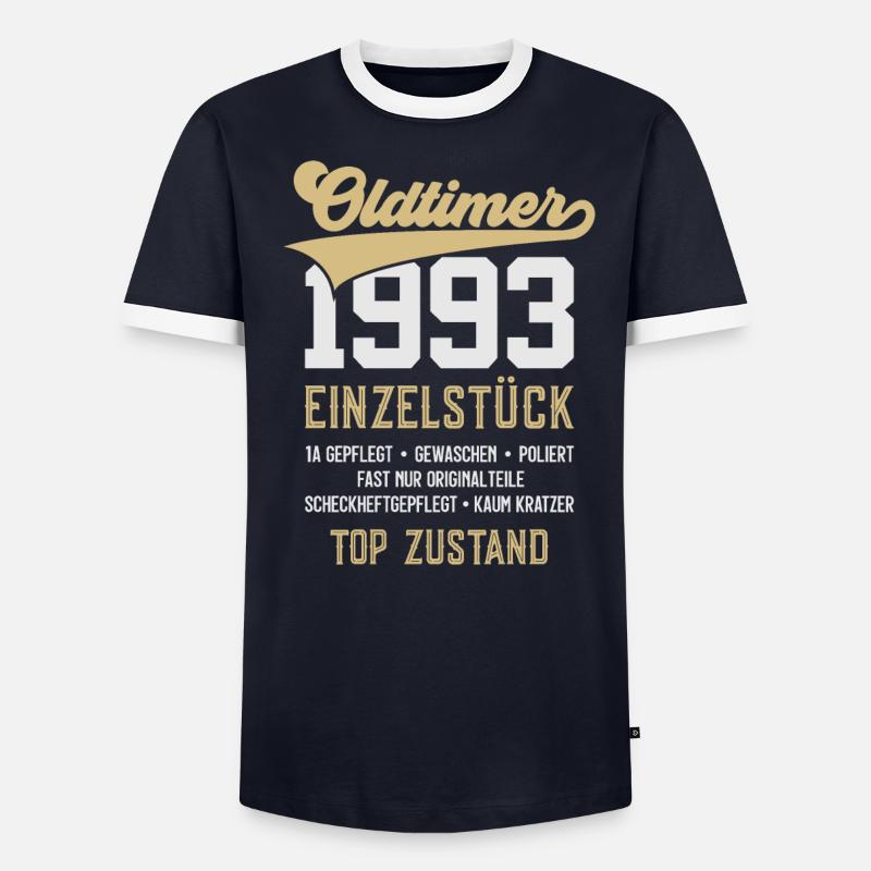 33. GEBURTSTAG OLDTIMER 1993 Männer Kontrast-T-Shirt