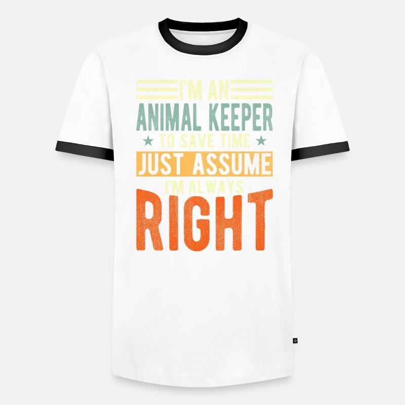 Tierpfleger Männer Kontrast-T-Shirt