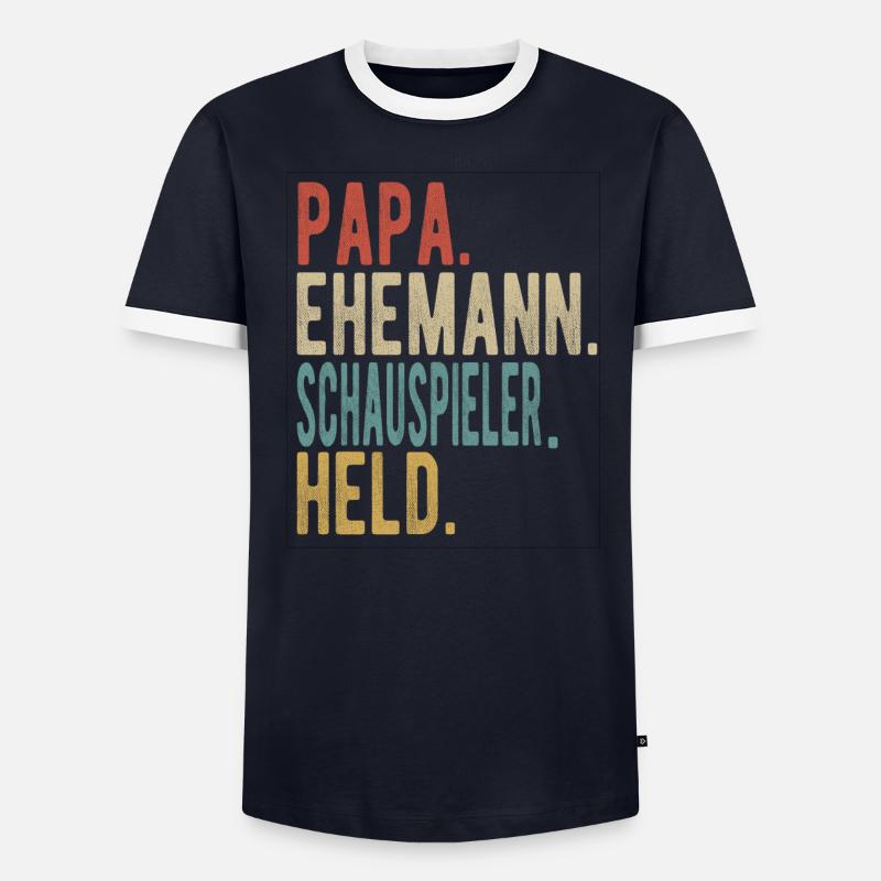 Schauspieler Papa Ehemann Held - Männer Kontrast-T-Shirt - undefined