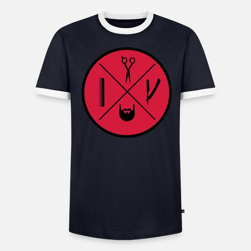 logo barber Men's Ringer Shirt
