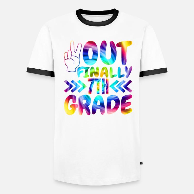 Out Finally 7th grade elementary school students Men's Ringer Shirt