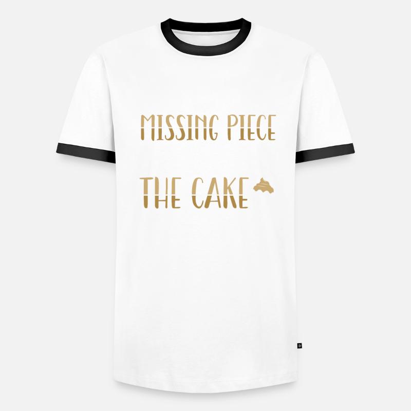 Vous êtes le morceau de gâteau manquant | Tshirt de cuisson T-shirt contrasté Homme