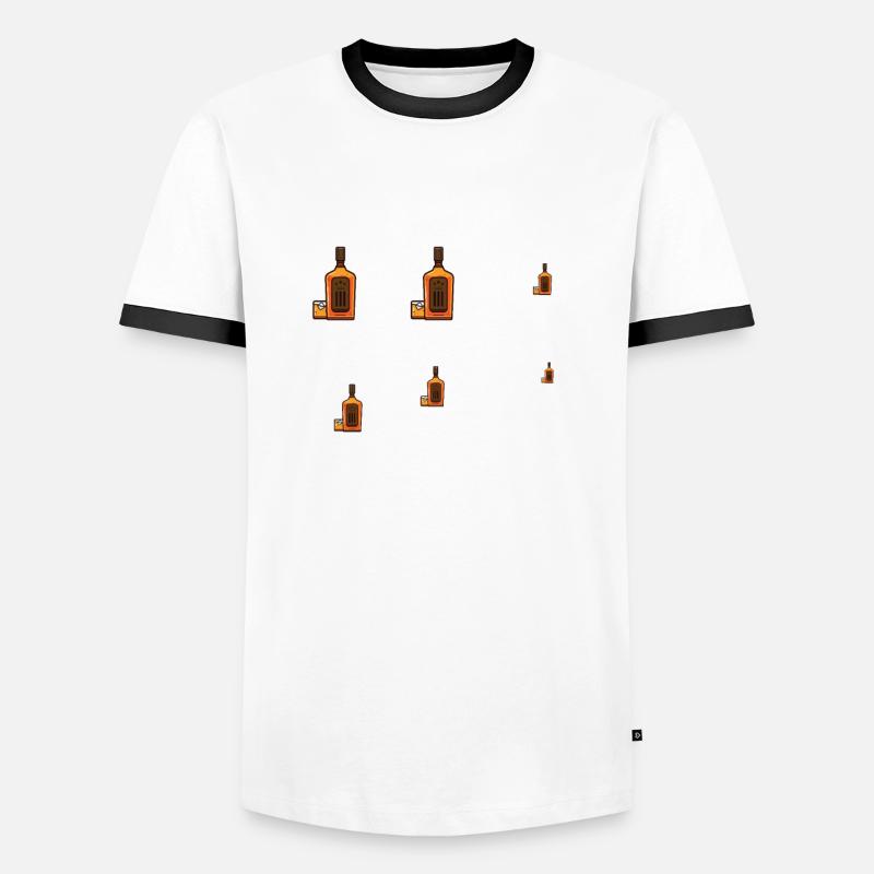 Ce que je fais pendant mon temps libre | Bourbon T-shirt contrasté Homme